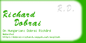 richard dobrai business card